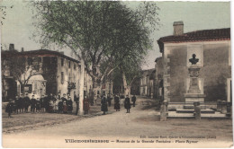 FR11 VILLEMOUSTAUSSOU - épicerie Gout - Glacée Colorisée - Avenue De La Grande Fontaine - Place Aymar - Animée - Belle - Autres & Non Classés