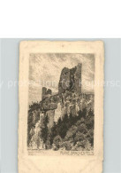 71496996 Drachenfels Burgruine Kuenstlerkarte Carl Jander Drachenfels - Koenigswinter