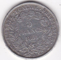 5 Francs Cérès 1851 A Paris , En Argent, Gad# 719 - 5 Francs