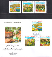 2024-Tunisie- Systèmes Agricoles Innovants : Gafsa, Djebba, Ghar El Meleh - Série Complète 3V + FDC-.MNH****** - Alimentation