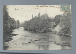 CPA - 89 - Cheney - L'Armançon - Vue Du Moulin - Animée (barque) - Circulée - Altri & Non Classificati