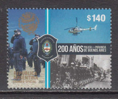 2021 Argentina Police Helicopters Aviation Complete Set Of 1 MNH - Nuovi