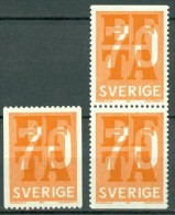 Sverige 1967 - EFTA - Y&T  557**, 557b**, Facit 597**, Mi 573C/D ** - Unused Stamps