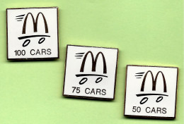 3 Pin's Mac Do McDonald's Service Au Volant 50 75 100 - 5A22 - McDonald's