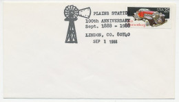Cover / Postmark USA 1988 Windmill - Windmills
