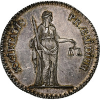 France, Jeton, Droit, Nouvelle Chambre De Justice De Lyon, 1801, Argent, SUP+ - Autres & Non Classés