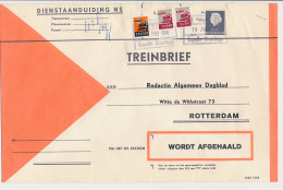 Treinbrief Kapelle Biezelinge - Rotterdam 1966 - Non Classés