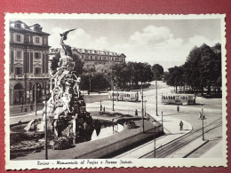 Cartolina - Torino - Monumento Al Frejus E Piazza Statuto - 1935 Ca. - Autres & Non Classés