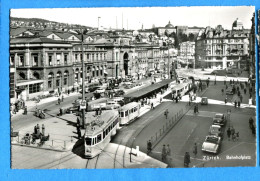 VIX173, Zürich, Bahnhofplatz, , Tramway, Voitures VW, Bus, Car, Post, 251, Photoglob Wehrli, Non Circulée - Zürich