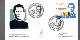 ITALIA 2015 FDC VENETIA N. 1851/IT E 1851/IT/VAT SAN GIOVANNI BOSCO EMISSIONE CONGIUNTA - FDC