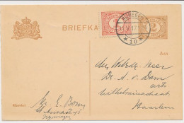 Briefkaart G. 88 A I / Bijfrankering Nijmegen - Haarlem 1917 - Postwaardestukken