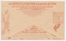 Postal Cheque Cover France Clothing Patterns - Scissors - Costumes