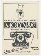 Rotterdam - Hengelo 1949 - Betr. Wijziging Telefoonnummer - Unclassified