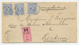 Em. 1891 Aangetekend Winterswijk - Renkum - Brieven En Documenten