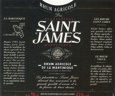 ETIQUETTES RHUM VIEUX SAINT JAMES SAINTE MARIE MARTINIQUE - Rhum