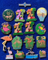 77744-collection De 17 Pin's. Flamands Rose. Oiseau. - Animals