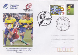 SPORTS, RUGBY, EUROPEAN NATION'S CUP, ROMANIA- PORTUGAL GAME, SPECIAL COVER, 2014, ROMANIA - Rugby