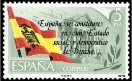 ESPAÑA 1978 - PROCLAMACION DE LA CONSTITUCION ESPAÑOLA - EDIFIL 2507** - Unused Stamps