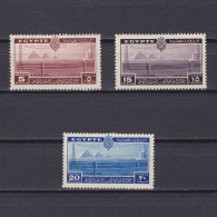 EGYPT 1938, Sc# 228-230, Piramids Of Giza And Colossus Of Thebes, MH - Ungebraucht