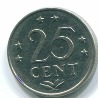 25 CENTS 1971 NIEDERLÄNDISCHE ANTILLEN Nickel Koloniale Münze #S11487.D.A - Antilles Néerlandaises