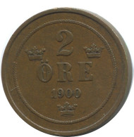 2 ORE 1900 SUÈDE SWEDEN Pièce #AD007.2.F.A - Suède