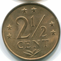 2 1/2 CENT 1975 ANTILLES NÉERLANDAISES Bronze Colonial Pièce #S10522.F.A - Netherlands Antilles