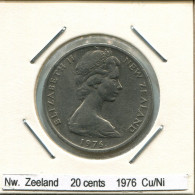 20 CENTS 1976 NUEVA ZELANDIA NEW ZEALAND Moneda #AS227.E.A - Nuova Zelanda