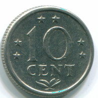 10 CENTS 1971 NETHERLANDS ANTILLES Nickel Colonial Coin #S13452.U.A - Nederlandse Antillen