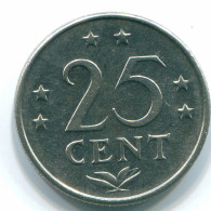 25 CENTS 1971 NIEDERLÄNDISCHE ANTILLEN Nickel Koloniale Münze #S11533.D.A - Netherlands Antilles