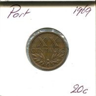 20 CENTAVOS 1969 PORTUGAL Münze #AT286.D.A - Portogallo