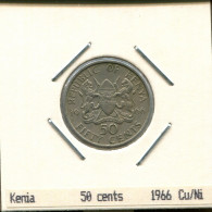 50 CENTS 1966 KENYA Moneda #AS327.E.A - Kenia