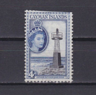 CAYMAN ISLANDS 1953, SG# 15, 4d Black And Deep Blue, South Sound Lighthouse, Used - Iles Caïmans