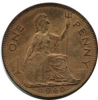 PENNY 1940 UK GREAT BRITAIN Coin #AZ827.U.A - D. 1 Penny