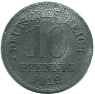 10 PFENNIG 1919 ALLEMAGNE Pièce GERMANY #AD524.9.F.A - 10 Rentenpfennig & 10 Reichspfennig