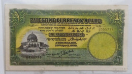 ONE PALESTINE POUND,1939,ISRAEL BANK,USAGE/CIRCULATED - Israele