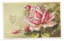 Bonne Fête - Fantaisie - Illustration De Très Jolies Roses Avec Paillettes - Colonnat B Spécial 6527 - - Blumen