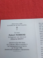 Doodsprentje Robert Robbens / Sint Gillis Waas 21/2/1909 Hamme 19/3/1996 ( Gilberta Baert ) - Godsdienst & Esoterisme