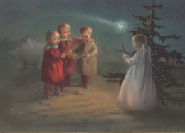 ÁNGEL Feliz Año Navidad Vintage Tarjeta Postal CPSM #PAS725.A - Engel