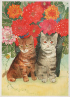 KATZE MIEZEKATZE Tier Vintage Ansichtskarte Postkarte CPSM #PAM555.A - Chats