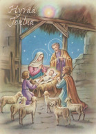Virgen Mary Madonna Baby JESUS Christmas Religion Vintage Postcard CPSM #PBB802.A - Maagd Maria En Madonnas