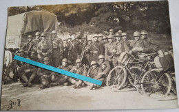 1917 1918 Aisne 14eme Bcp Bataillon Chasseurs Alpins Médailles Croix Guerre Fanion Cyclistes Poilu 14 18 Photo - War, Military