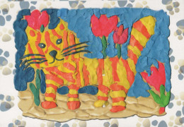 GATTO KITTY Animale Vintage Cartolina CPSM #PBR016.A - Chats