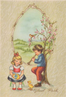 EASTER CHILDREN Vintage Postcard CPSM #PBO291.A - Pâques