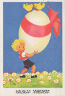 OSTERN KINDER EI Vintage Ansichtskarte Postkarte CPSM #PBO235.A - Pâques