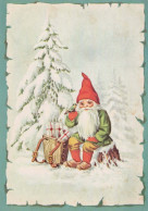 PÈRE NOËL Bonne Année Noël GNOME Vintage Carte Postale CPSM #PBL631.A - Santa Claus