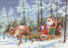 PÈRE NOËL Bonne Année Noël Vintage Carte Postale CPSM #PBL561.A - Kerstman