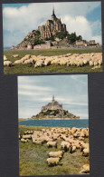 50 Le Mont Saint Michel Lot De 2 Cartes Moutons Les Prés Salés Editions Jack 22700 Louannec - Le Mont Saint Michel