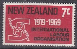 NEUSEELAND  498, Postfrisch **, 50 Jahre Internationale Arbeitsorganisation (ILO), 1969 - Neufs