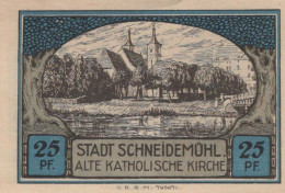 25 PFENNIG Stadt SCHNEIDEMÜHL Posen UNC DEUTSCHLAND Notgeld Banknote #PI028 - [11] Emissions Locales