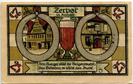25 PFENNIG 1921 Stadt ZERBST Anhalt DEUTSCHLAND Notgeld Papiergeld Banknote #PL925 - [11] Emisiones Locales